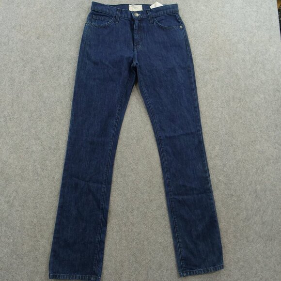 Current Elliott Jeans Womens 27 Blue Stove Pipe Straight Leg High Rise Zip New - Picture 1 of 16